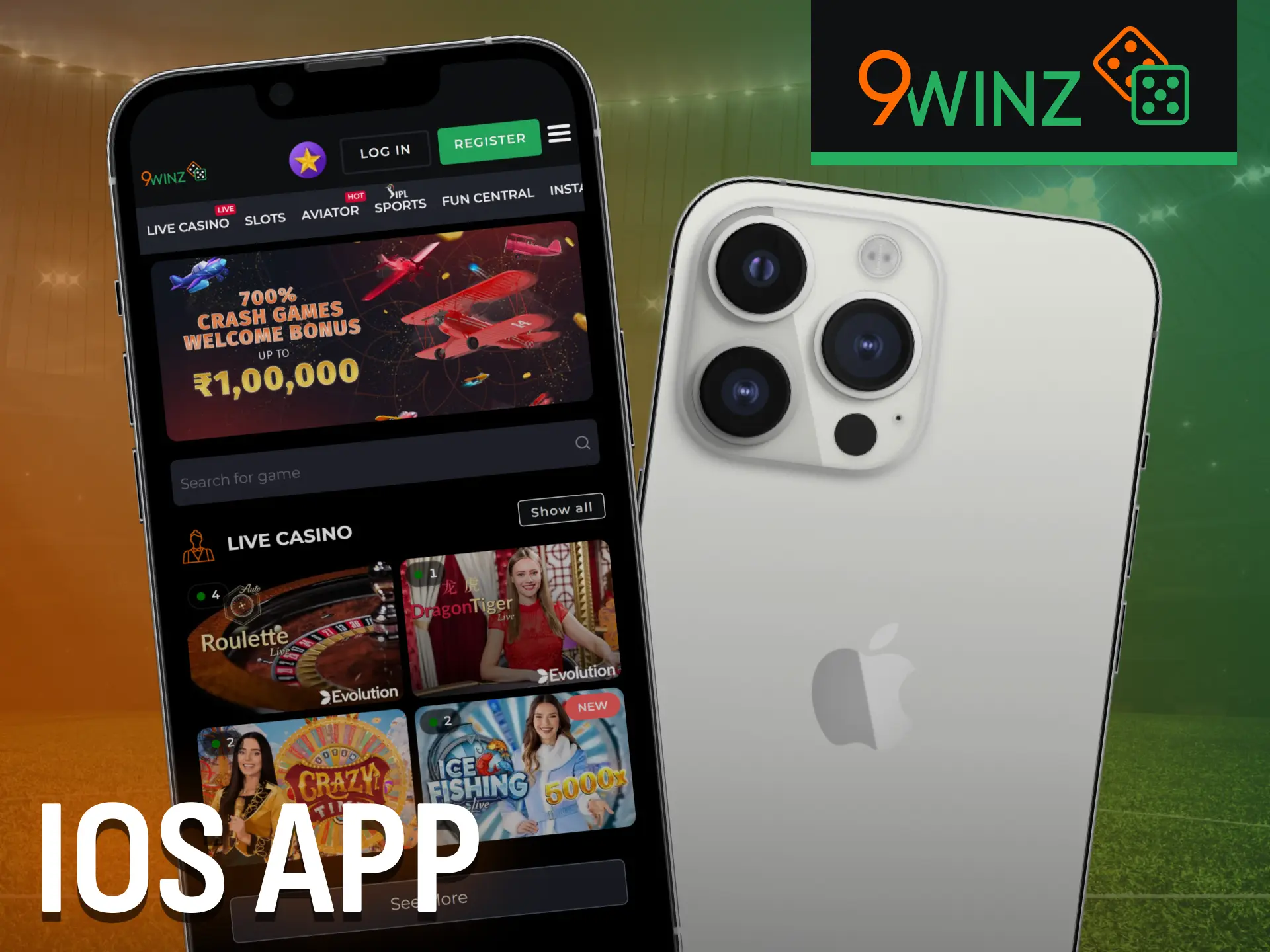 Install 9winz iOS version and enjoy mobile gaming.