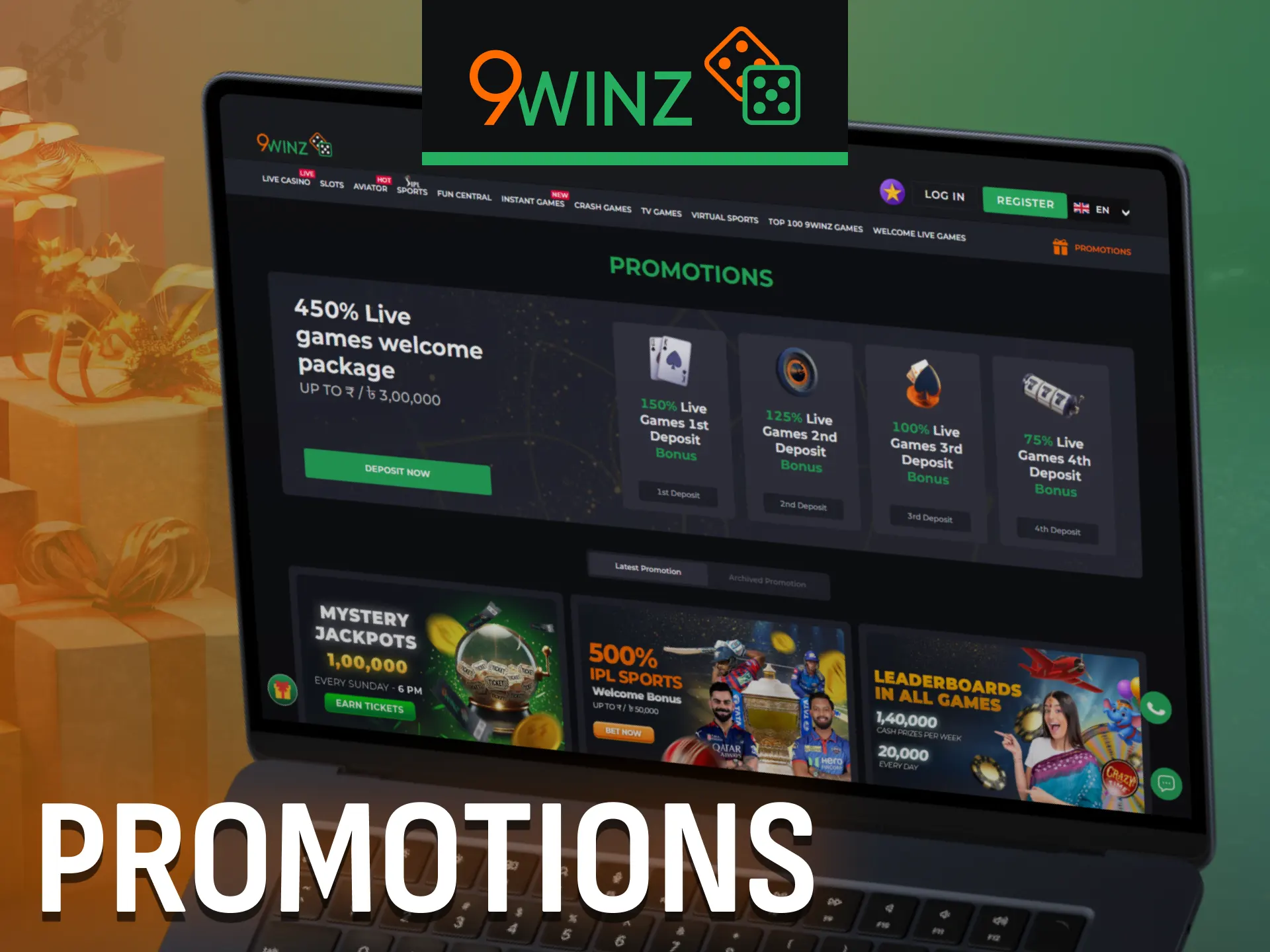 Claim 9winz live games welcome package and maximize rewards.