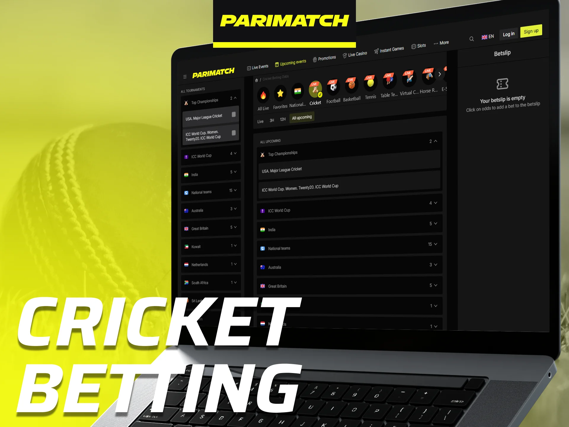 Explore cricket betting markets available on Parimatch for players in India.