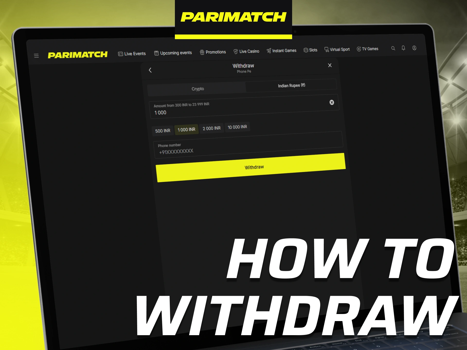 Use the Parimatch withdrawal procedure to request payouts securely.